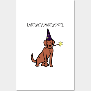 Labracadabrador Wand Retriever (Chocolate Lab) Posters and Art